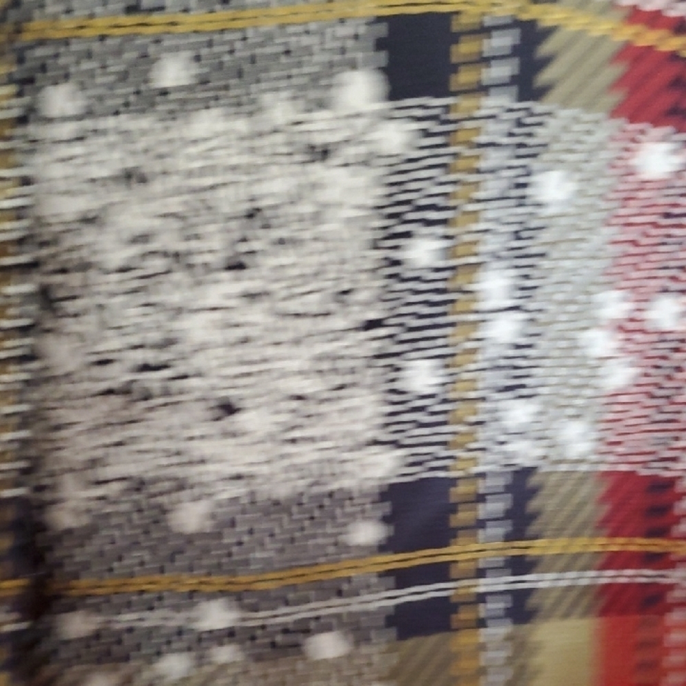Michel Lerner Vintage Plaid Blouse Women's Red and Black Size 8 - Picture 4 of 8